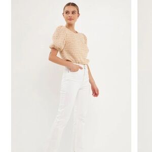 NWT English Factory Multi Tweed Top, XS